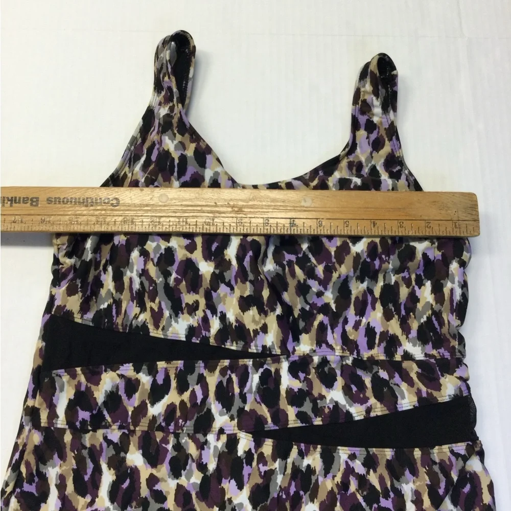 Catalina Leopard Print One-Piece‎ Swimsuit Sz XL 16/18 Nylon Spandex preowned.
